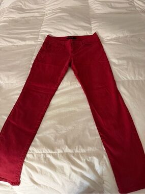 Joe's Jeans Bright Red Skinny Cotton Pants